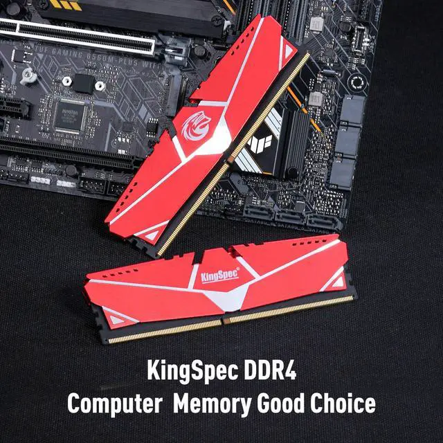 KingSpec DDR4 RAM 32GB  2 x 16GB  288 Pin DDR4 SDRAM Memory Module 3200 MHz 288 Pin UDIMM with Heatsink for Computer Desktop PC Memories Module Gaming