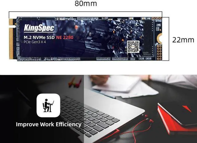 KingSpec M2 SSD NVMe 1TB M 2 2280 PCIe Gen 3 0X4 SSD Internal Solid State Drive Computer Disk Data Storage NAND Flash Hard Drives PC Desktop Laptop Ultrabook