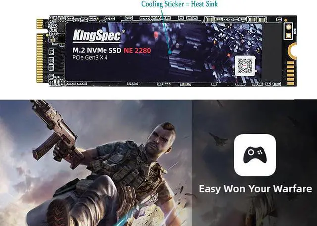 KingSpec M2 SSD NVMe 1TB M 2 2280 PCIe Gen 3 0X4 SSD Internal Solid State Drive Computer Disk Data Storage NAND Flash Hard Drives PC Desktop Laptop Ultrabook