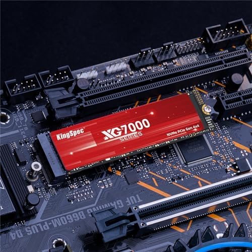 KingSpec XG7000 2TB NVMe SSD PCIe 4 0 7400MB/s Read Speed  3D TLC NAND M 2 2280 Internal SSD  Compatible with Gaming PC  Laptop  PS5 Console