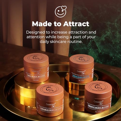 King Cologned Body Butter   Warm and Sensual Scent   Blended with Sandalwood & Leather   Infused with Organic Shea & Mango Butters   Moisturizing Formula with All Day Fragrance   5oz