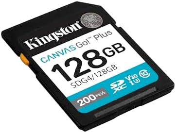 Kingston Canvas Go Plus 128GB SD Card | Up to 200MB/s | Class 10, UHS-I, U3, V30 | SDG4/128GB