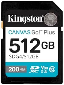 Kingston Canvas Go Plus 128GB SD Card | Up to 200MB/s | Class 10, UHS-I, U3, V30 | SDG4/128GB