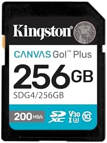 Kingston Canvas Go Plus 128GB SD Card | Up to 200MB/s | Class 10, UHS-I, U3, V30 | SDG4/128GB