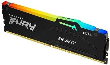 Kingston FURY Beast 32GB 6000MT/s DDR5 CL36 RGB Desktop Memory Single Module   Infrared Syncing   AMD EXPO   KF560C36BBEA 32