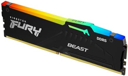 Kingston FURY Beast RGB 32GB  2x16GB  6000MT/s DDR5 CL30 Desktop Memory   AMD EXPO   Kit of 2   KF560C30BBEAK2 32