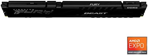 Kingston FURY Beast 32GB 6000MT/s DDR5 CL36 Desktop Memory   AMD EXPO   Single Module   KF560C36BBE2 32