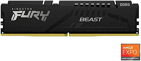 Kingston FURY Beast 32GB 6000MT/s DDR5 CL36 Desktop Memory   AMD EXPO   Single Module   KF560C36BBE2 32
