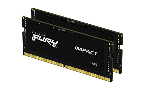 Kingston FURY Impact 64GB  2x32GB  5600MT/s DDR5 CL40 Laptop Memory Kit of 2   Lower Power Comsumption   Intel XMP 3 0   Plug N Play   KF556S40IBK2 64