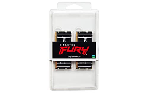 Kingston FURY Impact 32GB  2x16GB  6400MT/s CL38 DDR5 SODIMM   Intel XMP 3 0   Plug N Play   Laptop Memory   Kit of 2   KF564S38IBK2 32