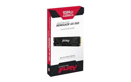 Kingston FURY Renegade G5 1024GB NVMe SSD   PCIe 5 0 M 2 2280   Up to 14 8000MB/s   SFYR2S/1T0
