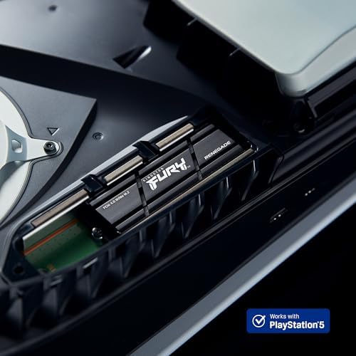 Kingston FURY Renegade 2TB PCIe Gen 4 0 NVMe M 2 Internal Gaming SSD with Heat Sink   PS5 Ready   Up to 7300MB/s   SFYRDK/2000G