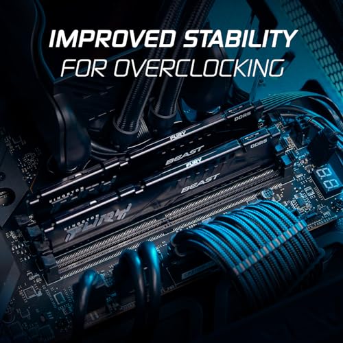 Kingston Fury Beast 32GB  2x16GB  6000MT/s DDR5 CL30 Desktop Memory   AMD Expo   Kit of 2   KF560C30BBEK2 32