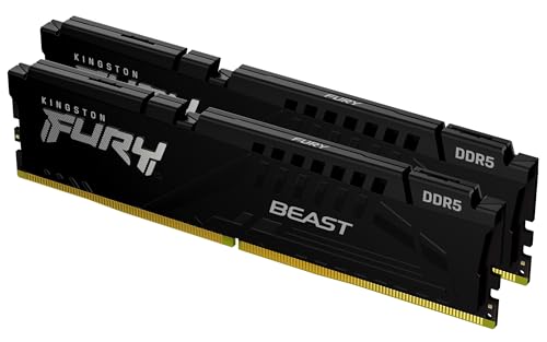 Kingston Fury Beast 32GB  2x16GB  6000MT/s DDR5 CL30 Desktop Memory   AMD Expo   Kit of 2   KF560C30BBEK2 32