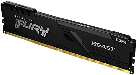 Kingston Fury Beast 16GB 3200MHz DDR4 CL16 Desktop Memory Single Stick KF432C16BB/16  Black
