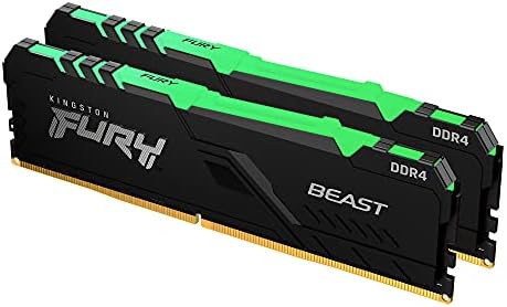 Kingston Fury Beast 16GB 3200MHz DDR4 CL16 Desktop Memory Single Stick KF432C16BB/16  Black