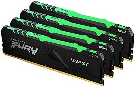 Kingston Fury Beast 16GB 3200MHz DDR4 CL16 Desktop Memory Single Stick KF432C16BB/16  Black