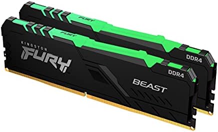 Kingston Fury Beast 16GB 3200MHz DDR4 CL16 Desktop Memory Single Stick KF432C16BB/16  Black
