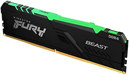 Kingston Fury Beast 16GB 3200MHz DDR4 CL16 Desktop Memory Single Stick KF432C16BB/16  Black
