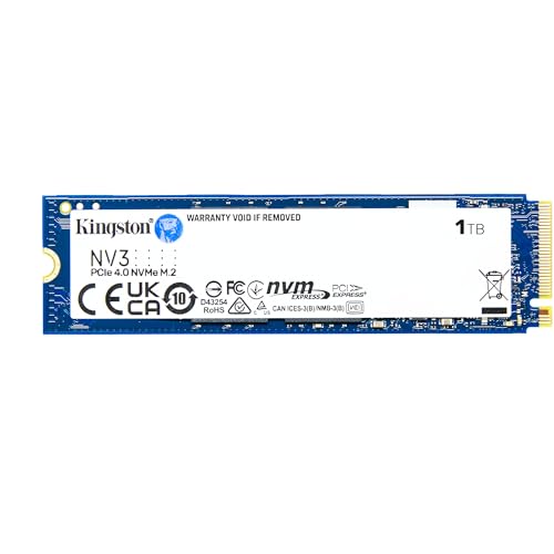 Kingston NV3 1TB M 2 2280 NVMe SSD   PCIe 4 0 Gen 4x4   Up to 6000 MB/s   SNV3S/1000G