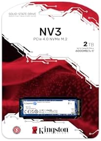 Kingston NV3 2TB M 2 2280 NVMe SSD   PCIe 4 0 Gen 4x4   Up to 6000 MB/s   SNV3S/2000G