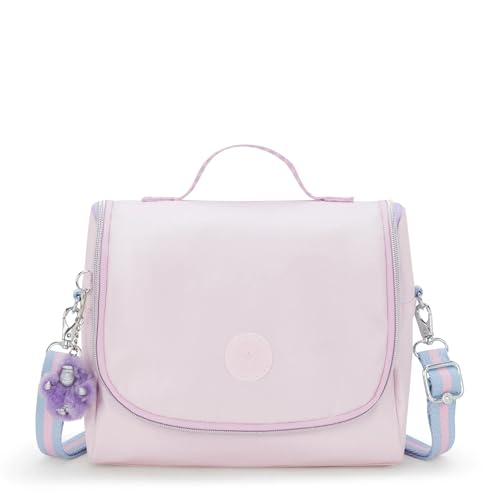Kipling New Kichirou Metallic Lunch Bag Sea Pink Met C