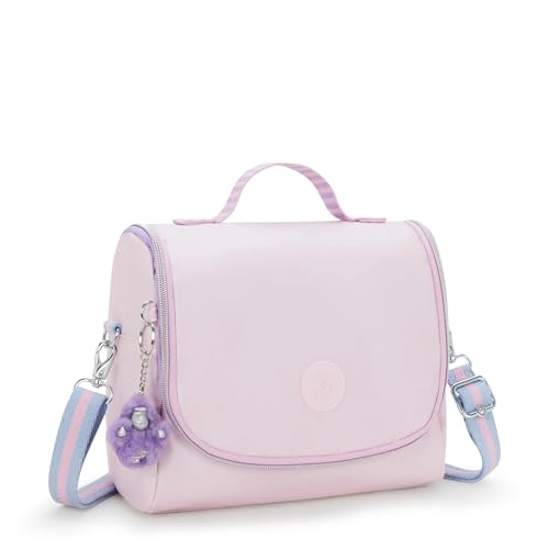 Kipling New Kichirou Metallic Lunch Bag Sea Pink Met C