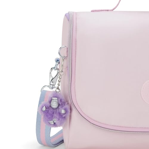 Kipling New Kichirou Metallic Lunch Bag Sea Pink Met C