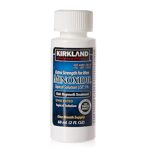Kirkland Men Hair Loss Regrowth Revitalizes Hair Follicles 5  Minoxidil Topical Solution 3 Months Supply Size 3 X 2 Fl  Oz  60 Ml  Original
