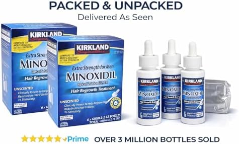 Kirkland Minoxidil 5  Extra Strength Men Hair Regrowth  12 Month Supply 
