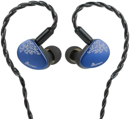 Kiwi Ears Cadenza II in Ear Monitor  10mm Titanium Dynamic Driver IEM Earphone with KARS 2 0 for Precise Tonal Balance   CNC Aluminum Panel with Detachable 2 Pin Cable for Musicians  Blue 