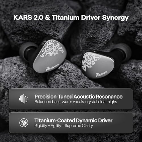 Kiwi Ears Cadenza II in Ear Monitor  10mm Titanium Dynamic Driver IEM Earphone with KARS 2 0 for Precise Tonal Balance   CNC Aluminum Panel with Detachable 2 Pin Cable for Musicians  Blue 