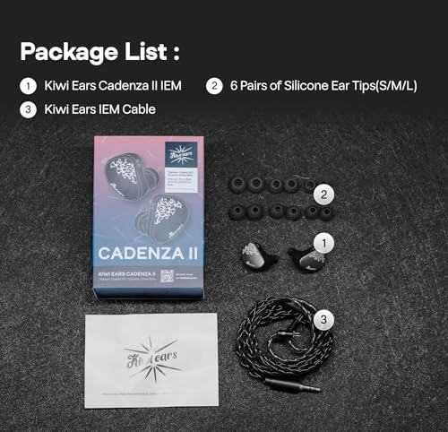 Kiwi Ears Cadenza II in Ear Monitor  10mm Titanium Dynamic Driver IEM Earphone with KARS 2 0 for Precise Tonal Balance   CNC Aluminum Panel with Detachable 2 Pin Cable for Musicians  Blue 