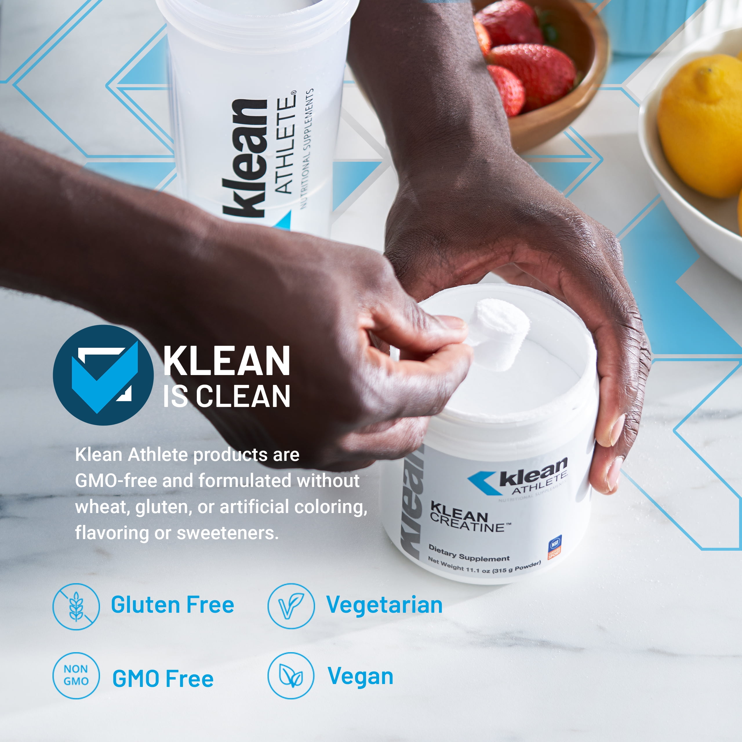 Klean ATHLETE Klean Creatine   Supports Muscle Strength  Performance & Recovery from Strenuous Exercise    NSF Certified for Sport   11 1 Ounces   Unflavored