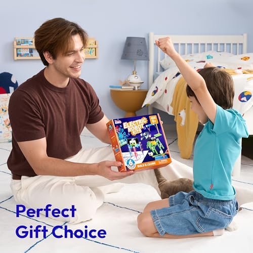 Klever Kits 6 in 1 Electric Robot Kits  Make Your Own Stem Toys for Ages 8 13  Stem Activities Educational Science Kits for Boys and Girls Birthday Gifts