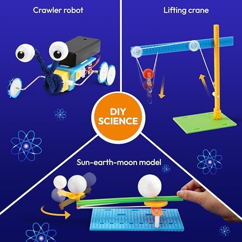 Klever Kits 6 in 1 Electric Robot Kits  Make Your Own Stem Toys for Ages 8 13  Stem Activities Educational Science Kits for Boys and Girls Birthday Gifts
