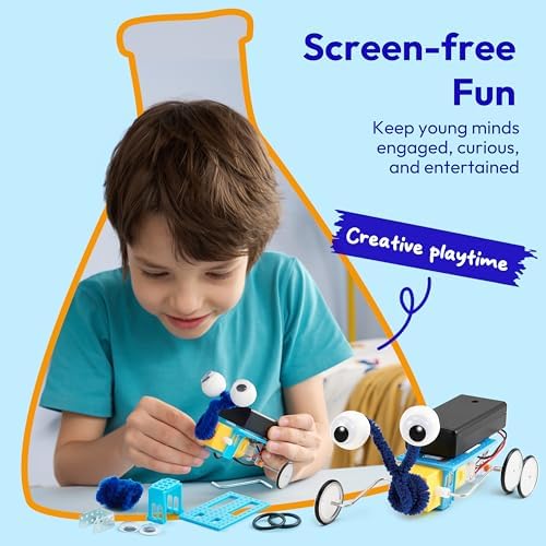 Klever Kits 6 in 1 Electric Robot Kits  Make Your Own Stem Toys for Ages 8 13  Stem Activities Educational Science Kits for Boys and Girls Birthday Gifts