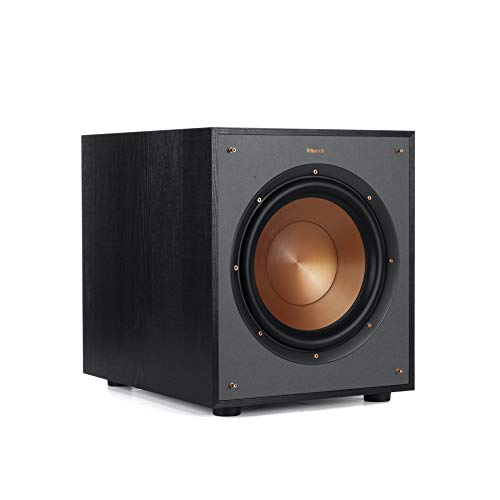 Klipsch Subwoofer R-100SW de 10", graves increíblemente profundos y un amplificador totalmente digital, 14 5" x 12 5" x 16 4"