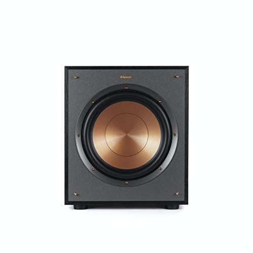 Klipsch Subwoofer R-100SW de 10", graves increíblemente profundos y un amplificador totalmente digital, 14 5" x 12 5" x 16 4"