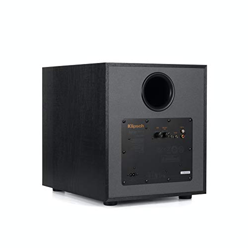 Klipsch Subwoofer R-100SW de 10", graves increíblemente profundos y un amplificador totalmente digital, 14 5" x 12 5" x 16 4"