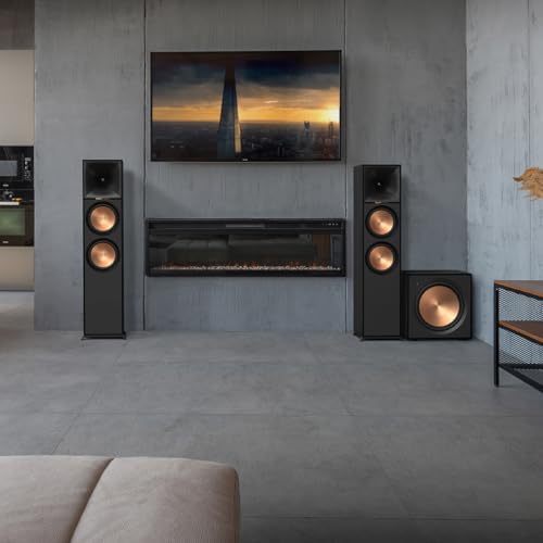 Klipsch Reference Front Firing Subwoofer with revamped Spun Copper thermoformed crystalline Polymer woofers