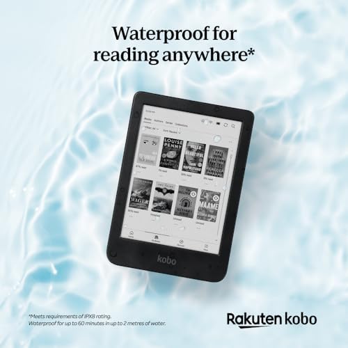 Kobo Clara BW   eReader   6  Glare Free Touchscreen with ComfortLight PRO   Dark Mode Option   Audiobooks   Waterproof   16GB of Storage   Black