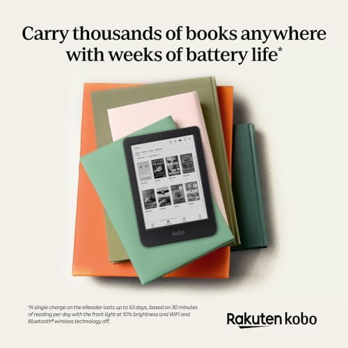 Kobo Clara BW   eReader   6  Glare Free Touchscreen with ComfortLight PRO   Dark Mode Option   Audiobooks   Waterproof   16GB of Storage   Black