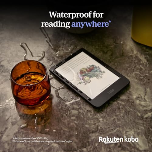 Kobo Clara Colour   Colour eReader   6  Glare Free Colour E Ink Kaleido  3 Display   Dark Mode Option   Waterproof   Audiobooks   16GB of Storage   Black