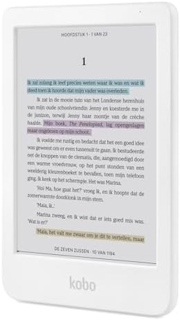 Kobo Clara Colour   Colour eReader   6 Glare Free Colour and Ink Kaleido 3 Display   Dark Mode Option   Waterproof   Audiobooks   16GB of Storage   White