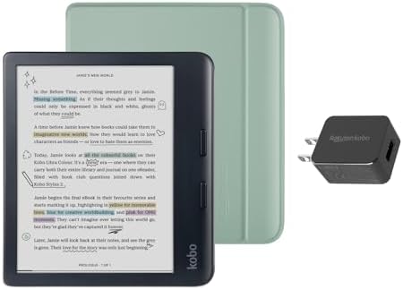 Kobo Libra Colour Black eReader with Case Bundle
