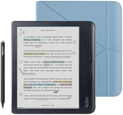 Kobo Libra Colour Black eReader with Case Bundle