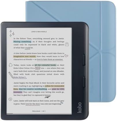 Kobo Libra Colour Black eReader with Case Bundle