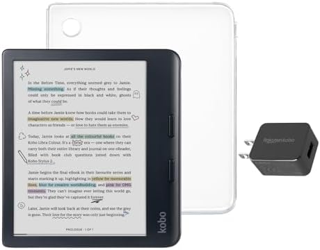 Kobo Libra Colour Black eReader with Case Bundle