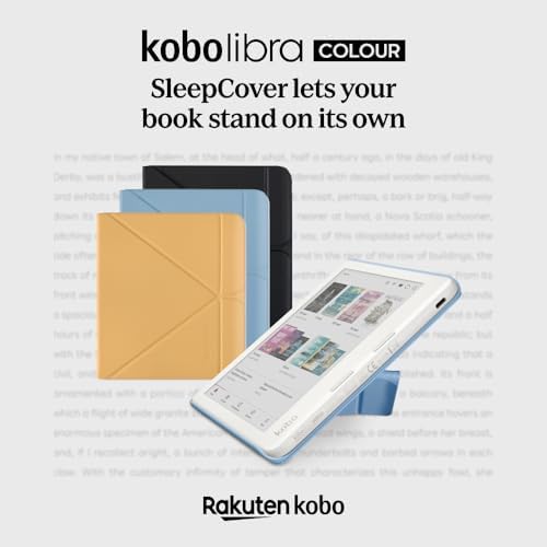 Kobo Libra Colour SleepCover Case   Butter Yellow   Sleep/Wake Technology   Built in 2 Way Stand   Vegan Leather   Compatible with 7  Kobo Libra Colour eReader